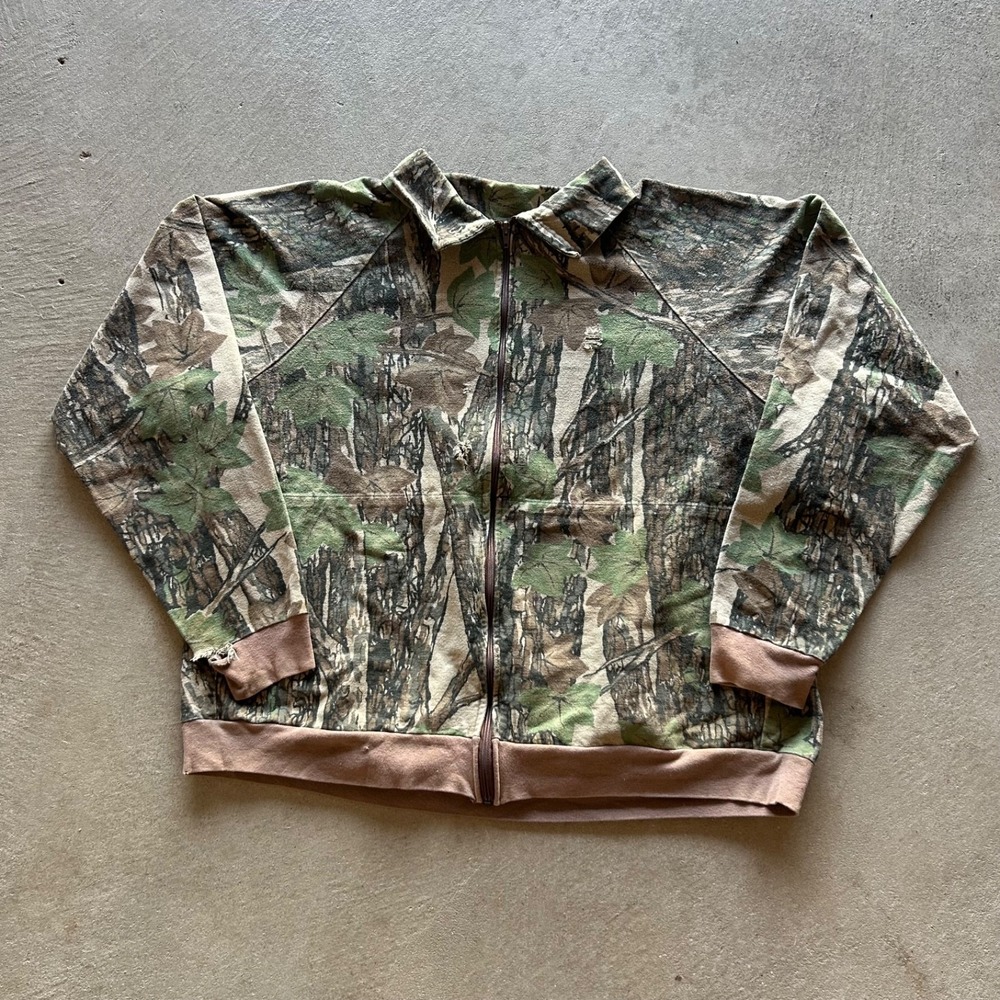 Vintage 90s‎ Ocoee Realtree Camo Jacket Size XL Green Full Zip Camouflage Bomber